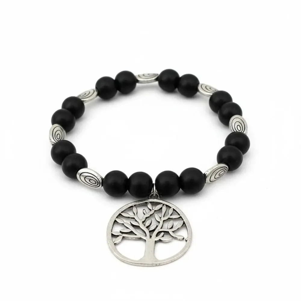 Handmade Tree‎ of life beaded bracelet size 6.5”